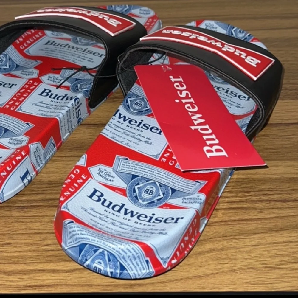 NWT Men's Budweiser Ground Up Slides
